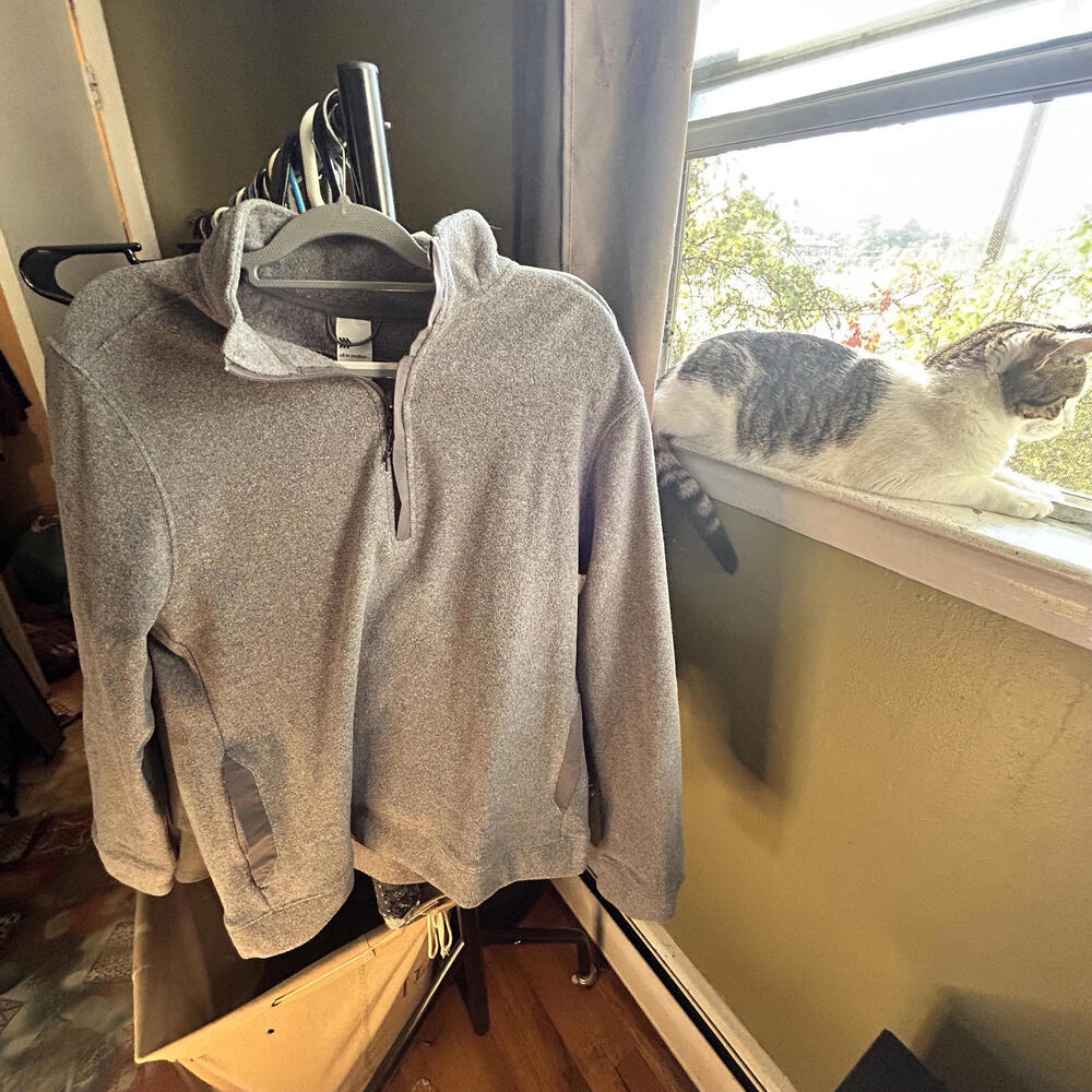 All in Motion Men's Gray Activewear Pullover Hoodie - Size L